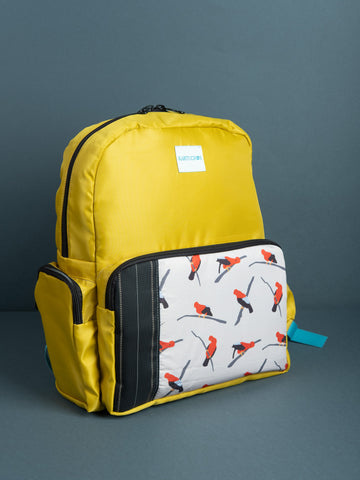 Mochila amarillo gallitos