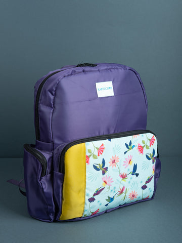 Mochila morado flores