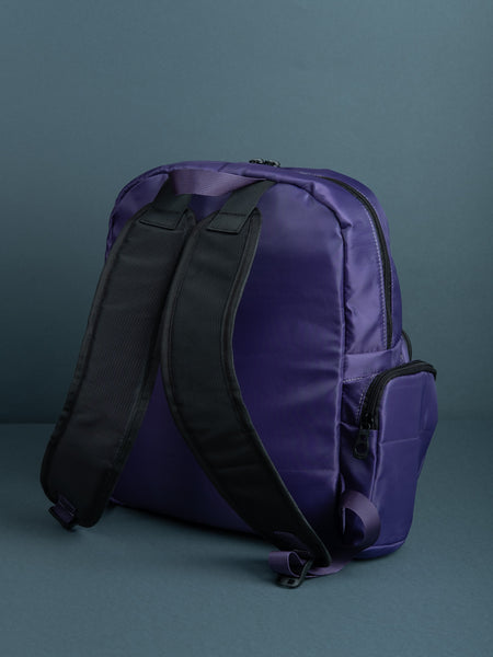 Mochila morado flores