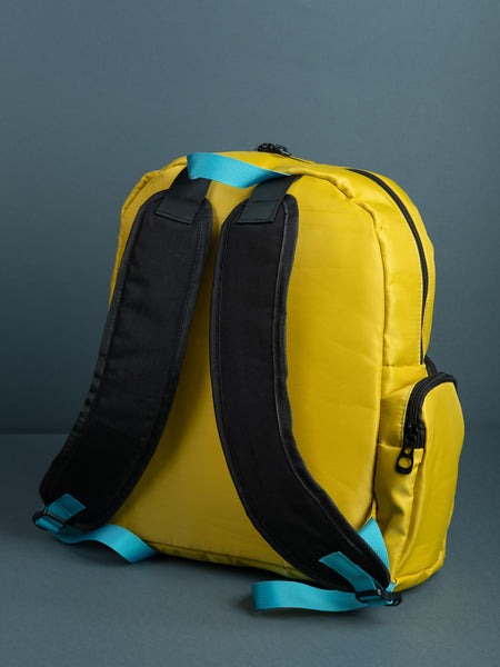 Mochila amarillo flores